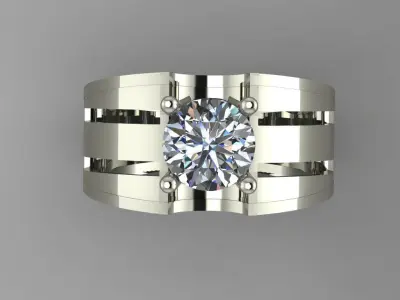diamond ring 3D print model 52