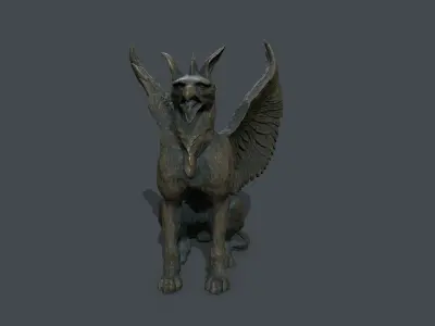 Statue Creature Low-poly 3D model