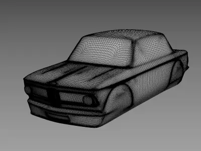 The silhouette of the car 1973 BMW 2002 E20 Turbo 3D print model