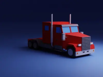 Low Poly Truck Free 3D model