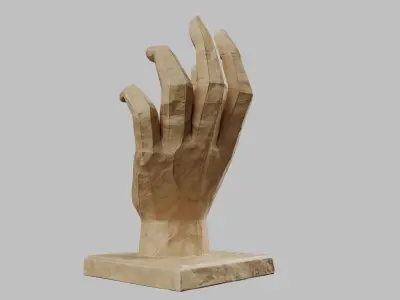 Origami Hand 3D model