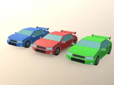 Sports Car - Stylized Race Car Pack Low-poly 3D model