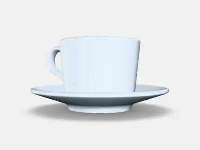 IKEA 365 Cup with saucer Low-poly 3D model