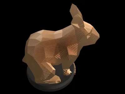 Parametric Rabbit Low-poly 3D model
