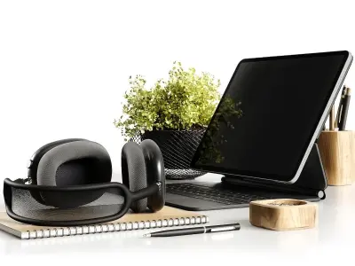 Workspace green apple 3D model