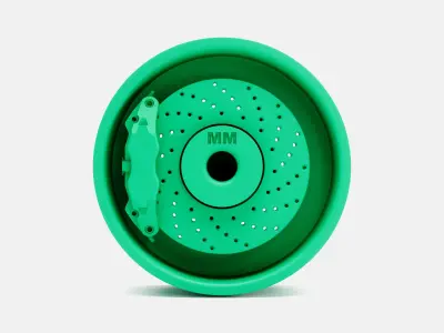 15x6 Cragar GT Plus Wheel and Brake 3D print model