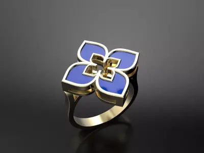 Venetian princess ring 3D print model