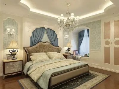 Bedroom with Sillbed in Royal Style 3D model