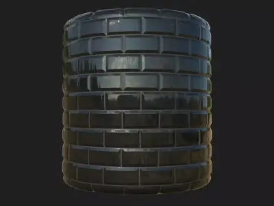 Black Tile PBR material Texture