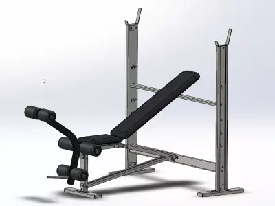 GYM BENCH PRESS 3D model