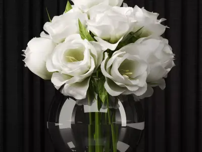 Lisianthus centerpiece 3D model