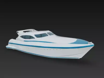 Modern Sport Motor Yacht Express Cruiser 3D Model 3D print model