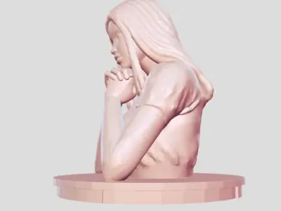 woman bust 3D print model