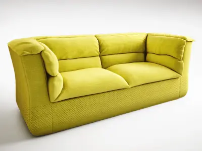 Moroso Coat sofa and armchair 3D model