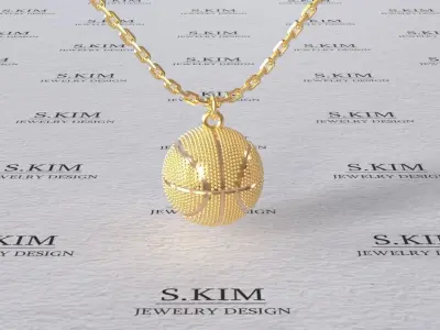 Basketball pendant  3D print model