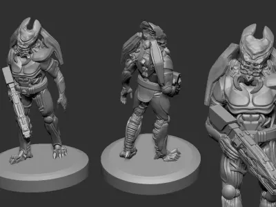 Alien Warrior A Free 3D print model