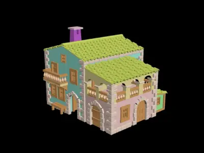 Medieval House 24 3D Model 3D model