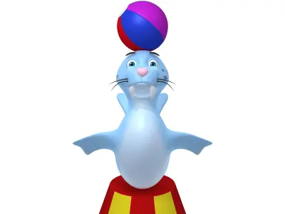 Seal cartoon 3D model