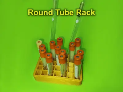 3D Print Ready Laboratory Cage and Round Test Tube Racks  3D print model