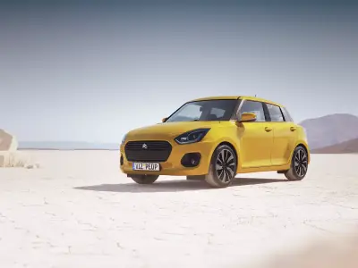 Small Japan compact car unbranded 3D model