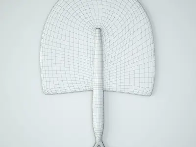 African Handwoven Fan 33 3D model