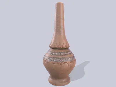 Clay pot Low-poly 3D model