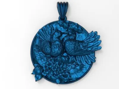 pendant pigeons Necklace Pendant Charm Bracelet Jewelry 3D print model