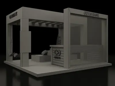 Booth Exhibition Stand a149 3D model