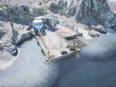 Seaside Artist Camp 3D model