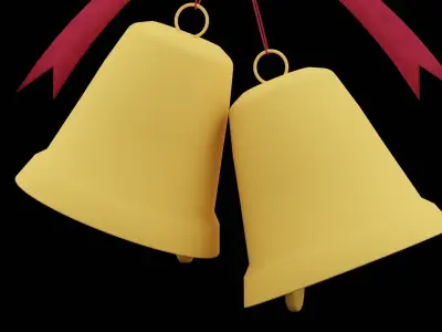 Christmas Bell  Low-poly 3D model