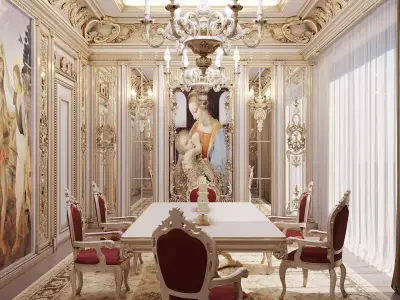 Classic interior luxury 3D model