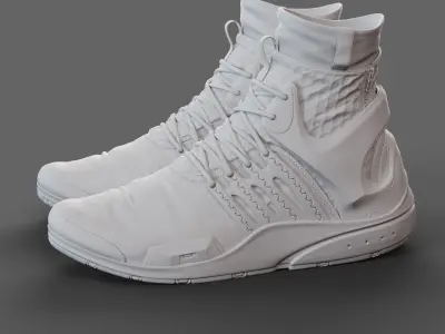 Realistic Cyberpunk Sport Shoes 3D model