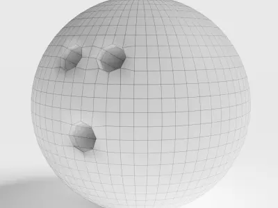 Bowling Balls and Pin 3D model Low-poly 3D model