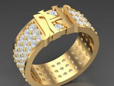 Luxury Men Rings Designs 4MR052 3D print model
