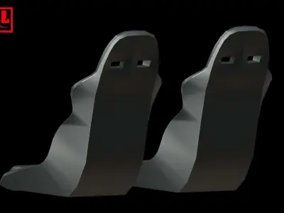 Jaguar XJ220S TWR seats 3D print model