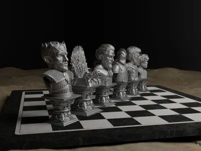 Game Of Thrones Chess Set GOT Character Chess Pieces  3D print model