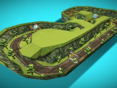 V5 Island Forest Low-poly 3D model