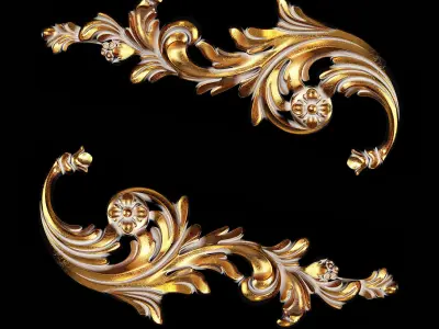 Classic carved 044 3D model