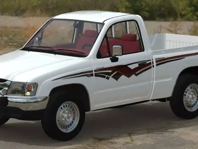 Toyota Huilx 2000-2005 Low-poly 3D model