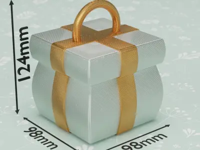 Christmas Present Gift Box 3D print model