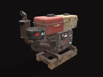 Engine Low-poly 3D model