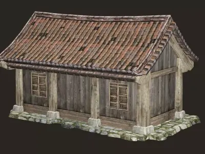 Thatch Hut House 11 For Games and Films 3D Model Low-poly 3D model