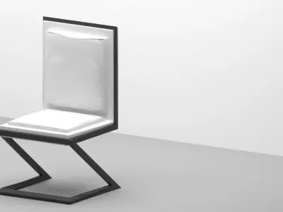 Modern Z-Frame Chair 3D Model 3D model