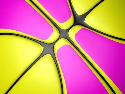 Basketball Pink n Yellow 3D model