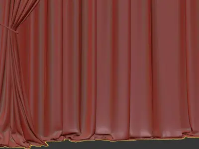 Curtain modern 12 3D model