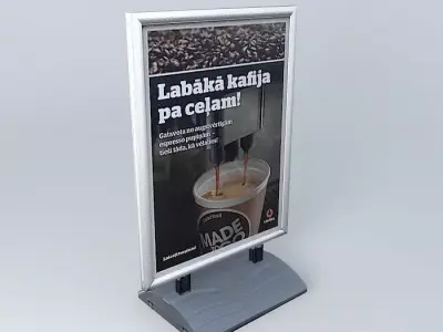 Outdoor stand type 1 Statoil Fuel%26Retail Free 3D model