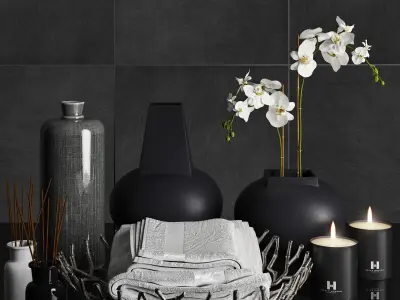 Bathroom decoration set by kelly Hoppen 3D model