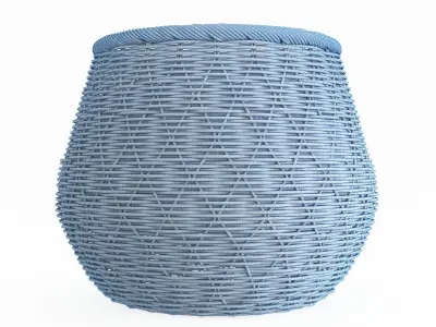 Woven Round Basket 3D model
