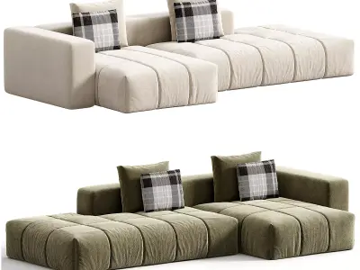 mordern luxury fabric sofa Free 3D model
