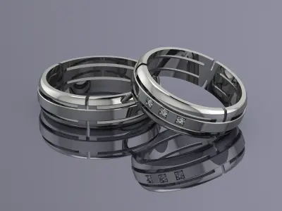 Jewelry Wedding Ring MM-085 3D print model